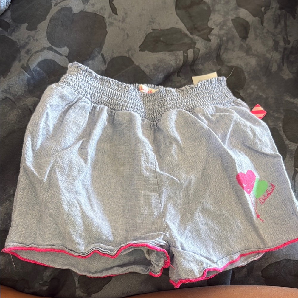 Billieblush Gray Shorts with Pink Trim